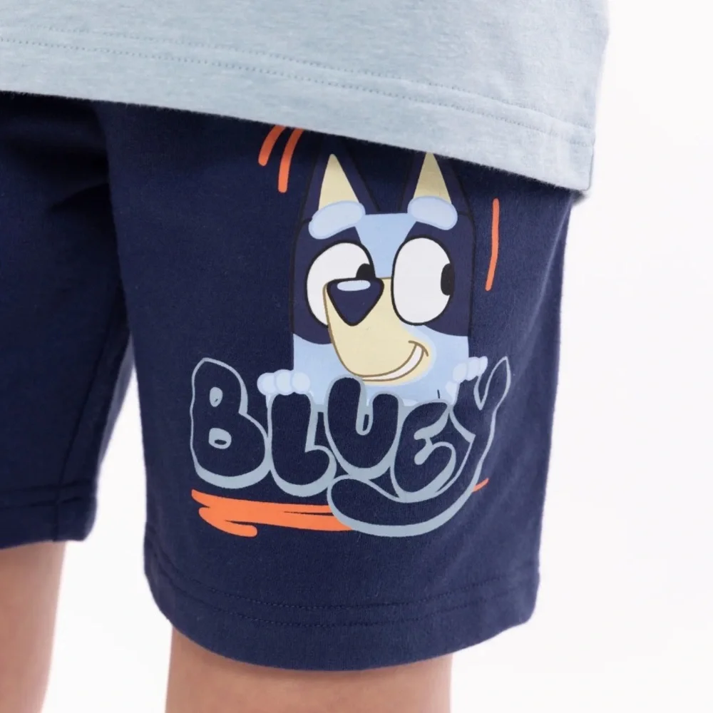 Bluey Boys' Short Sleeve Graphic Tee and Shorts Set, 2-Piece, Size 7